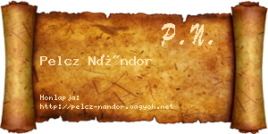 Pelcz Nándor névjegykártya